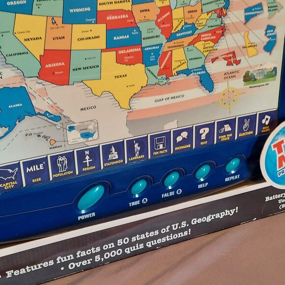 Scientific Toy AROUND THE UNITED STATES INTERACTIVE QUIZ PAD 5000+ Question GAME - Picture 10 of 11